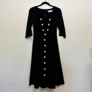 Bettie Page Las Vegas Black Stretch Retro Dress size large